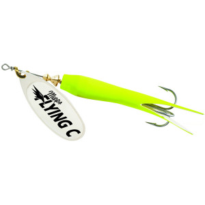 Блесна вращ. Mepps AGLIA FLYING C, 10g №3 SILVER/Chartreuse